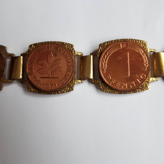 German Coin Bracelet German Pfennig Vintage Coin … - image 5