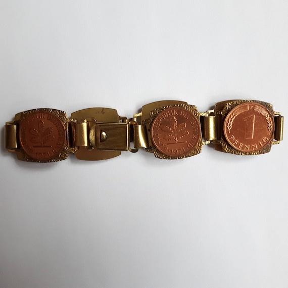 German Coin Bracelet German Pfennig Vintage Coin … - image 3