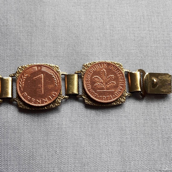German Coin Bracelet German Pfennig Vintage Coin … - image 6