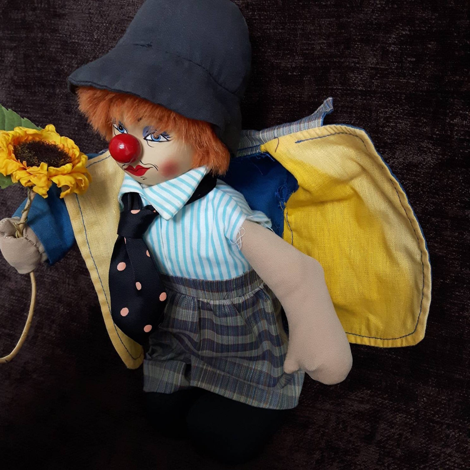 Vintage Clown Doll Porcelain Face Clown Doll Hobo Clown Doll Etsy