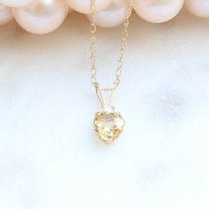 Citrine pendant, Citrine necklace, 10Kt Gold necklace, 10Kt Gold Chain, Citrines, Gold Necklace, Burhani Gems image 1