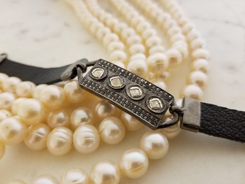 Leather Bracelets Musicians /& Celebrity Designer Rosecut Diamond Bracelets,Mens Bracelets Unisex Bracelets,Pave Diamond Bracelets.