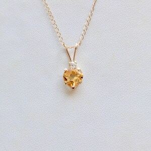 Citrine pendant, Citrine necklace, 10Kt Gold necklace, 10Kt Gold Chain, Citrines, Gold Necklace, Burhani Gems image 7