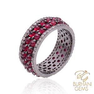 2.69 Ct Ruby Eternity Band ,Ruby Engagement Band, Eternity Band , Engagement Band, Wedding Bands, Natural Ruby, Ruby Band .