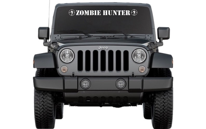 Zombie Hunter 21/'/' Windshield Jeep Vinyl Decal Buy 2 set Get 3rd Free
