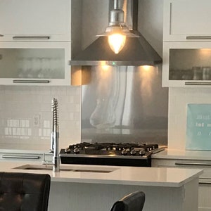 Stainless Steel Kitchen Backsplash 24&quot; x 36&quot; 18ga #4 ss304 (CUSTOM SIZE AVAILABLE)