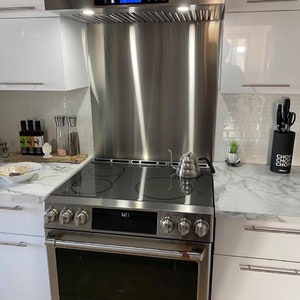 Stainless Steel Kitchen Backsplash 24&quot; x 30&quot; 18ga #4 ss304 (CUSTOM SIZE AVAILABLE)