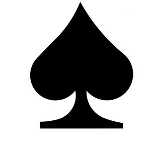 Ace of Spade Card Poker Casino Decal Vinyl Sticker for Helmet Phone Car Hardhat Laptop Black 4'' Buy 2 get 3rd Free