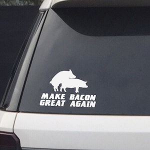 6'' Making Bacon Pig Funny JDM | Die Cut Vinyl Car ,Truck Decal ,Sticker for Car Window ,Bumper  Buy 2 Get 3rd Free