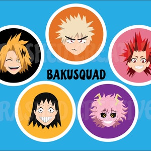 Bakusquad or Dekusquad Sticker Sets