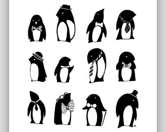 Stampa Posh Penguin