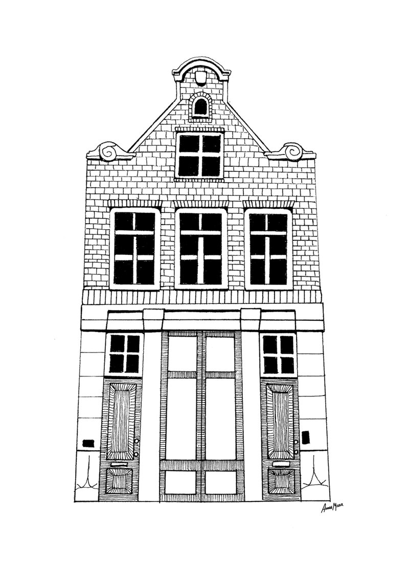 Custom Ink House Drawing Etsy