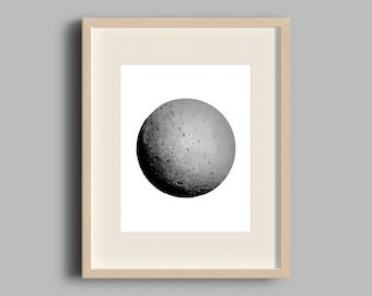 Black and White Moon Printable | Prints and Posters | Wall Decor | Wall Art |