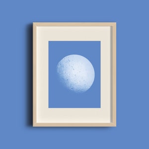 Blue Day Moon Printable | Digital Prints | Prints and Posters | Art Prints | Wall Art