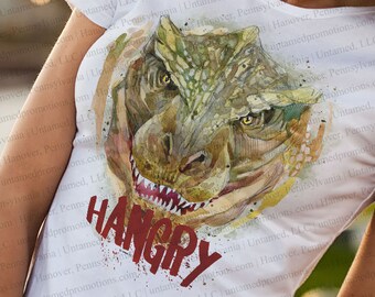 Hangry Dinosaur Tee Shirt T-shirt 