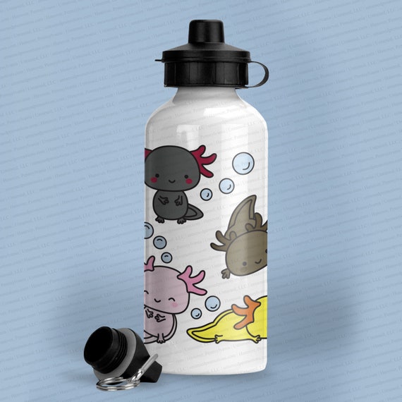 Axolotl Water Bottle Waterbottle Salamander Amphibian Etsy