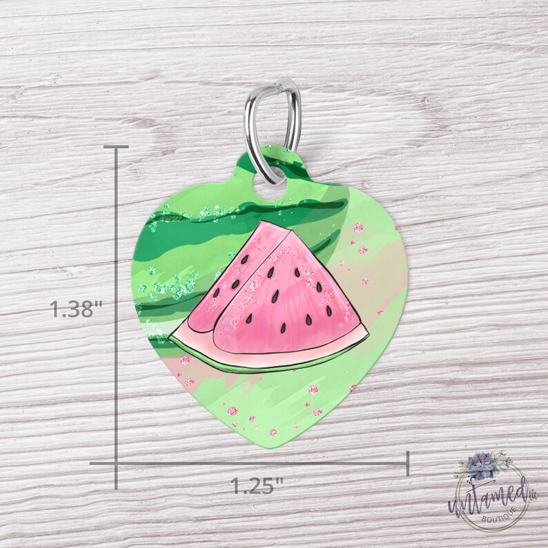 Watermelon Cat Dog Pet ID Tag Fruit Etsy