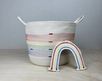 Rainbow Basket, Rainbow storage basket, Kids Toy Basket