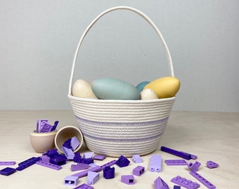 Easter Basket with Purple, Easter Baskets for Kids, Easter Gifts, Easter Bunny Basket