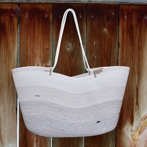 Market bag Ombré, Farmers Market Basket or Summer tote bag, Wedding bag, Bag for Honeymoon image 6