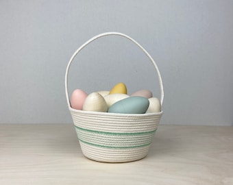 Easter basket with Green, Green Easter Basket, Easter Baskets for Kids, Easter Gifts, Easter Bunny Basket