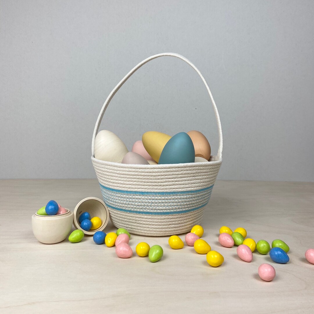 Easter Basket With Blue, Easter Baskets for Kids, Easter Gifts, Easter