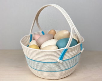 Easter Basket with Blue, Easter Baskets for Kids, Easter Gifts, Easter Bunny Basket