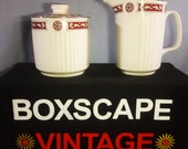 Lidded Sugar Bowl and Milk Jug Set, Johnson Bros, Tea Set, Kitchen Decor, 1960s