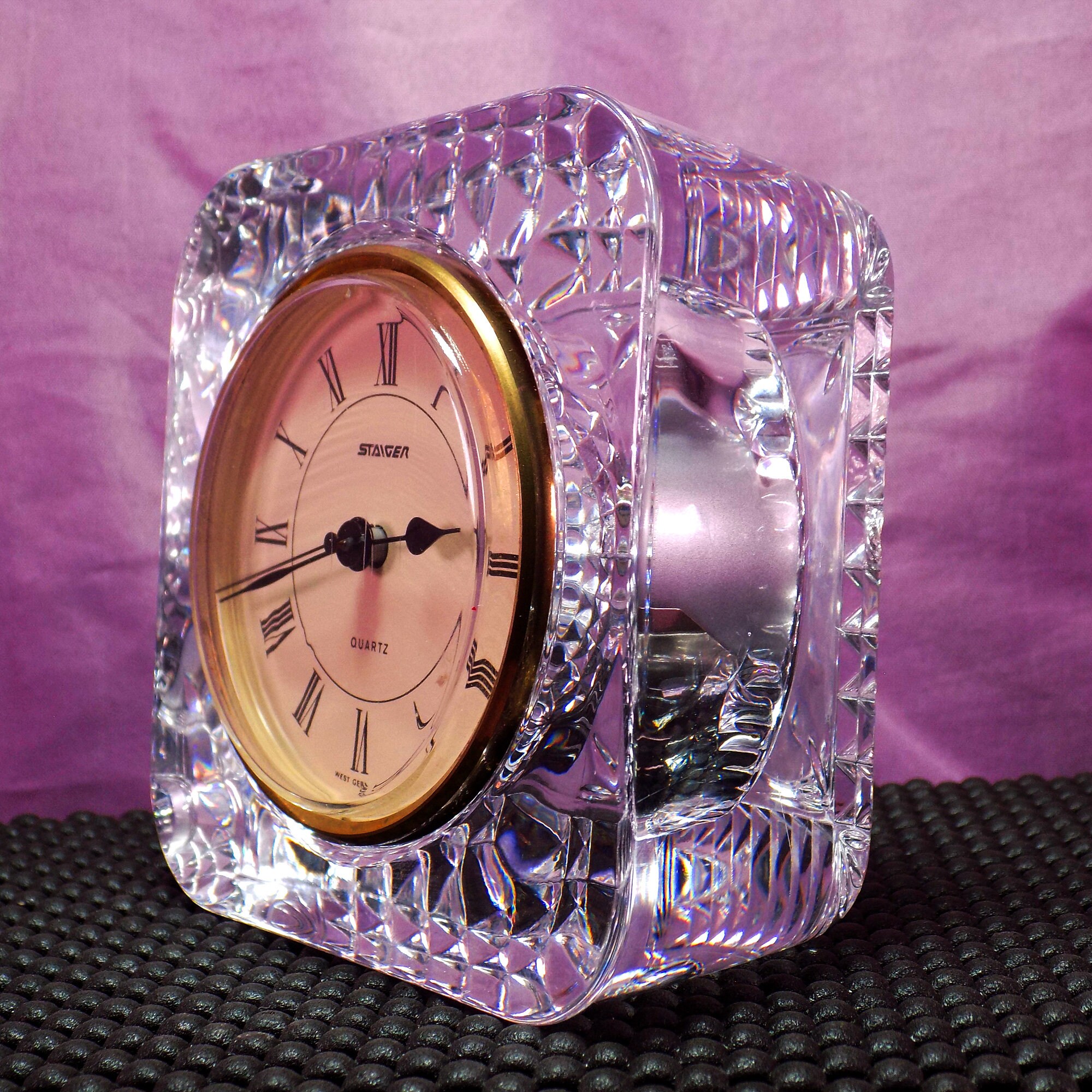 Vintage Staiger Quartz Uhr, Staiger Kristall Tischuhr, West German Mantle  Clock | Quarzuhren