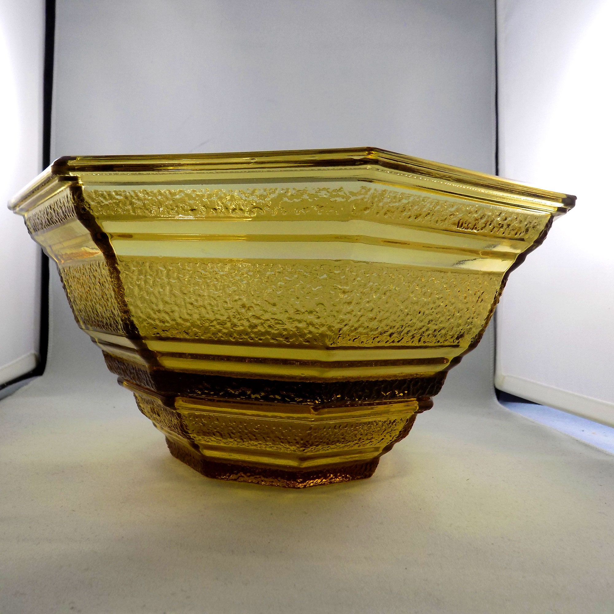 Vintage Amber Glass Chip and Dip Bowls Vintage Anchor Etsy