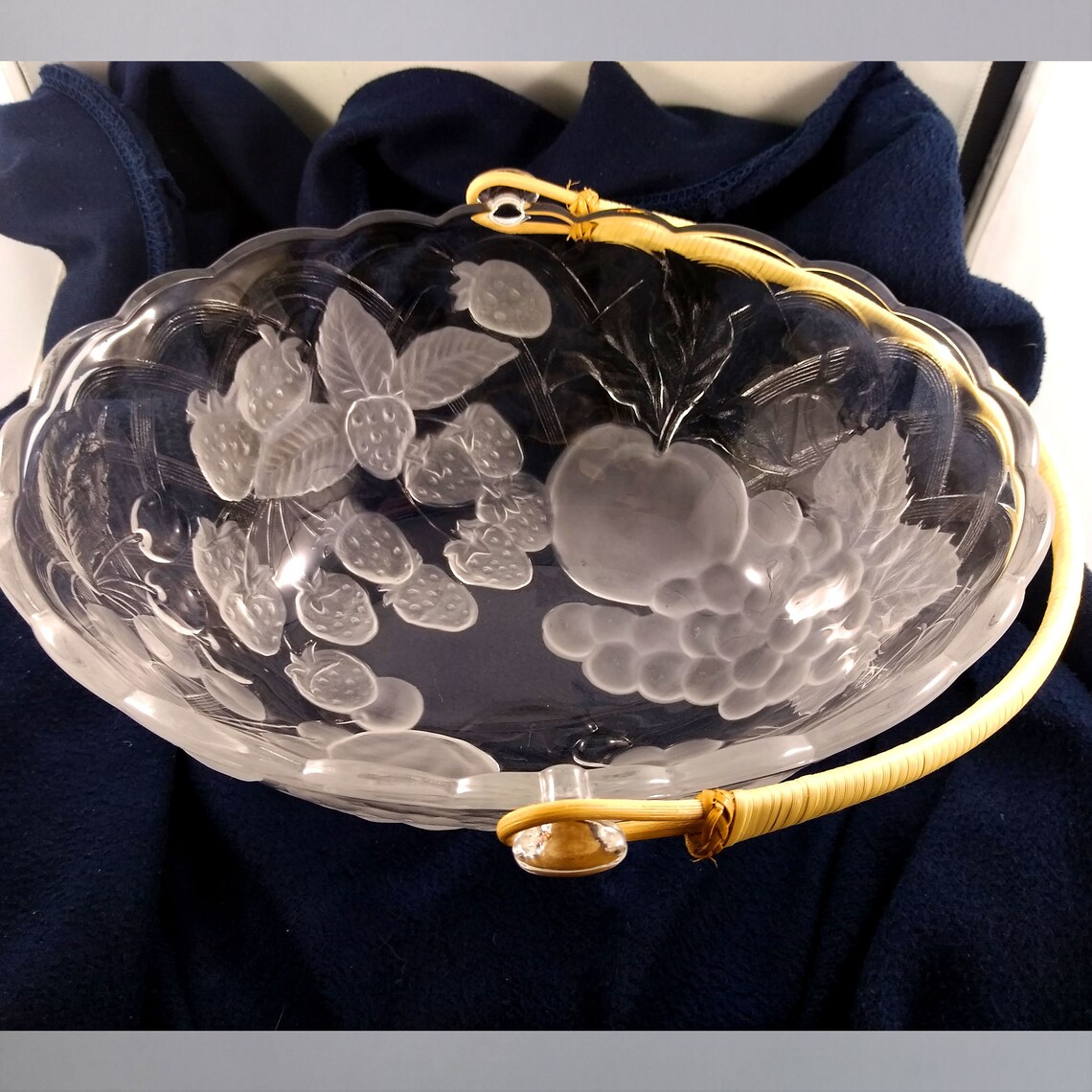 Vintage Mikasa Crystal Large Serving Bowl Mikasa Salad Bowl Etsy