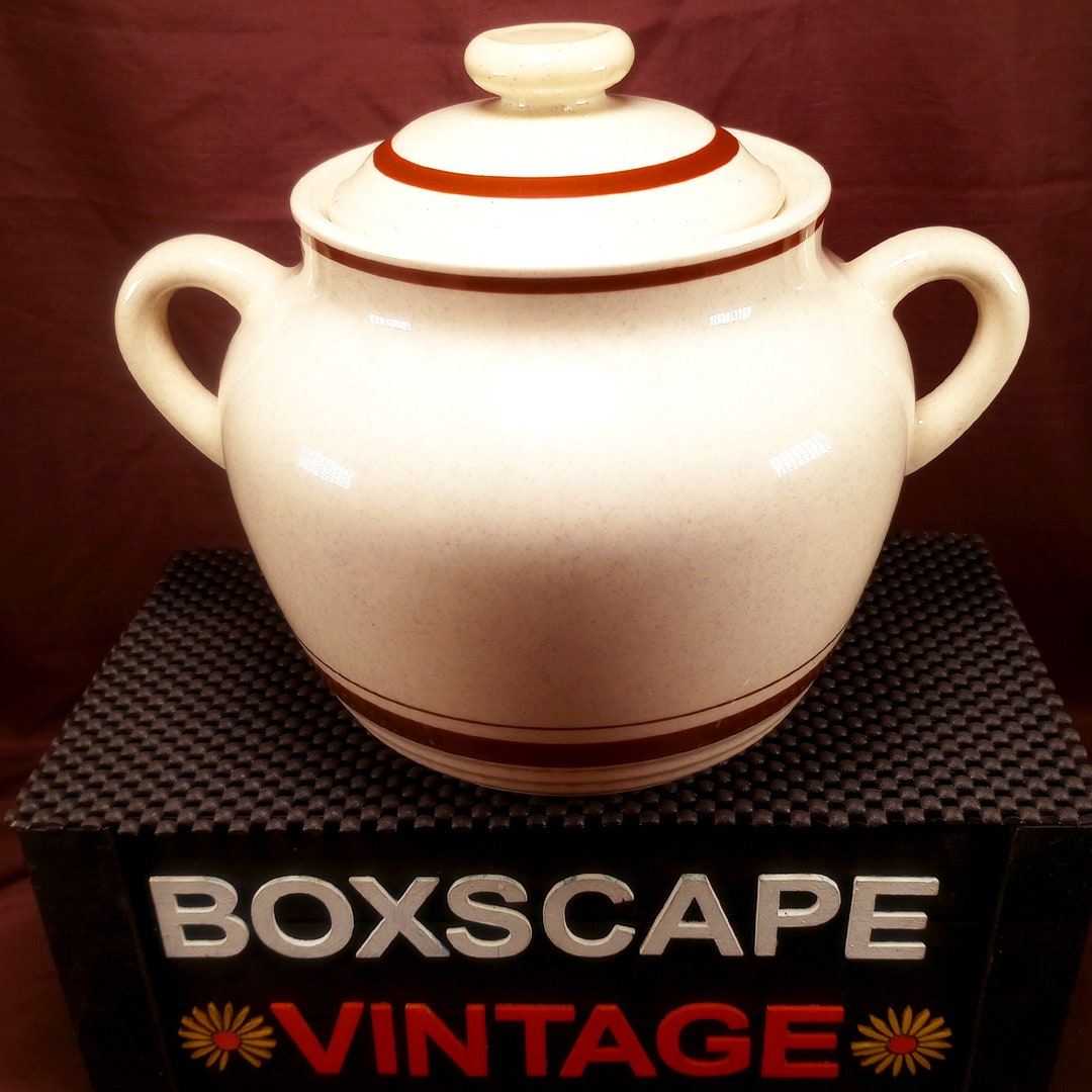 Vintage Northland Stoneware Bean Pot, Japanese Bean Pot, Vintage
