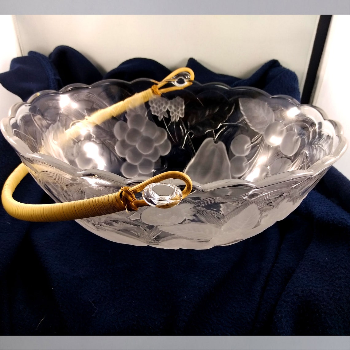 Vintage Mikasa Crystal Large Serving Bowl Mikasa Salad Bowl Etsy