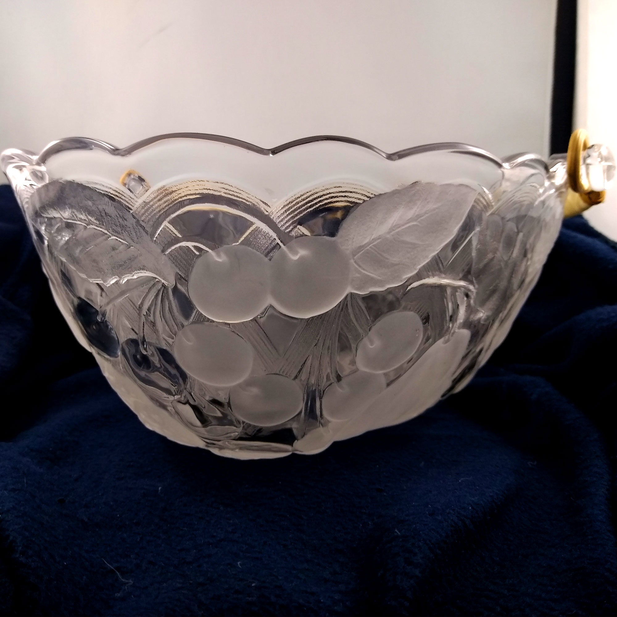 Vintage Mikasa Crystal Serving Bowl Mikasa Salad Bowl Etsy