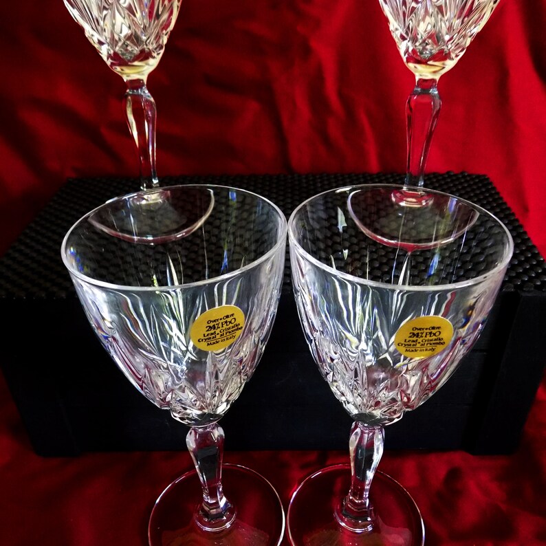 Vintage Italian Crystal Wine Glasses Preludio Wine Glasses Etsy Canada