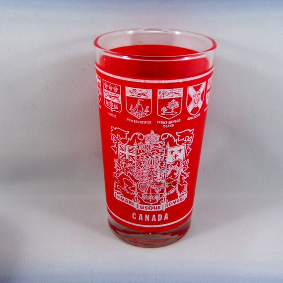 Canadian Centennial Drinking Glass Bar Decor Vintage Etsy