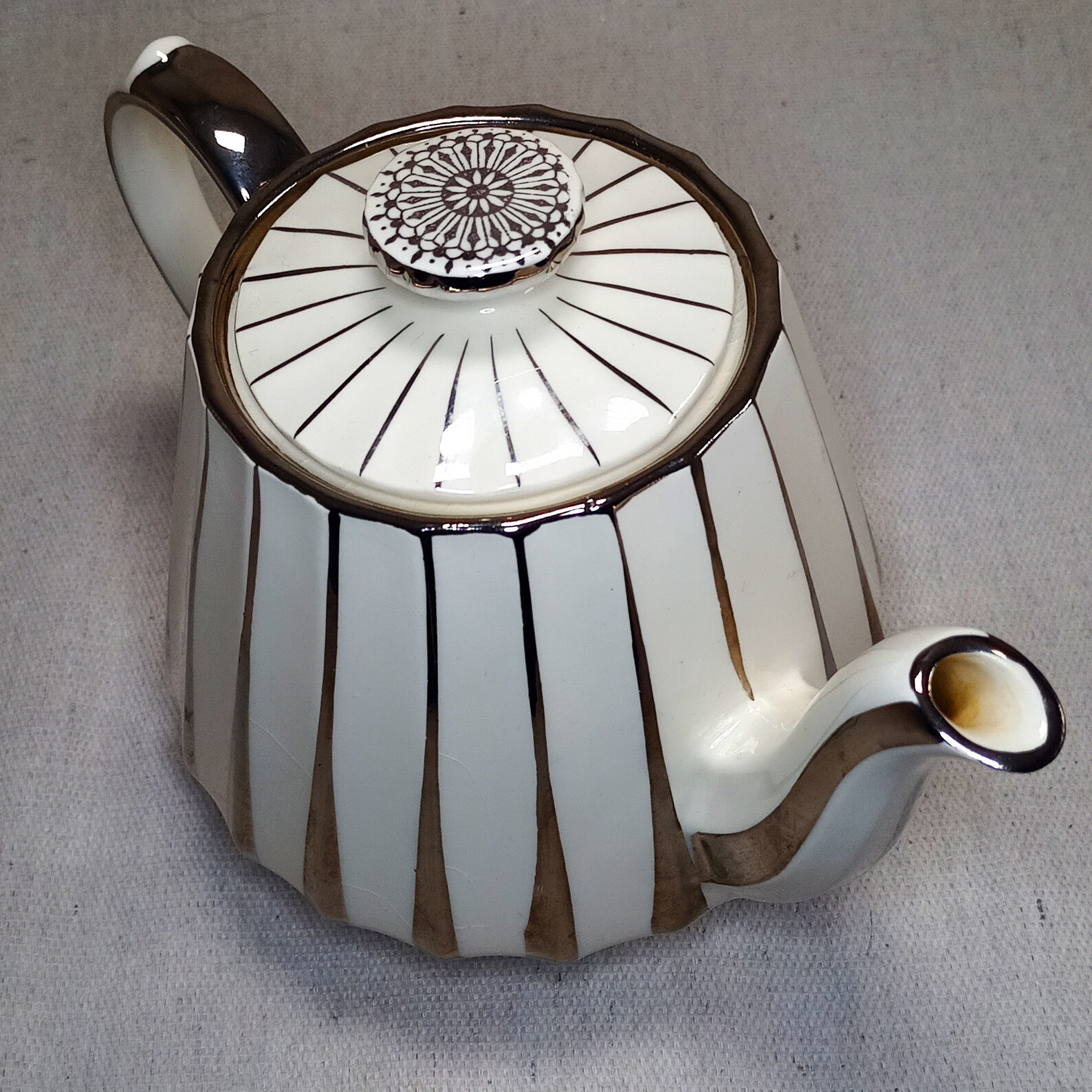 Vintage Sadler Tea Set, Sadler Teapot, Sugar Bowl and Milk Jug, Silver