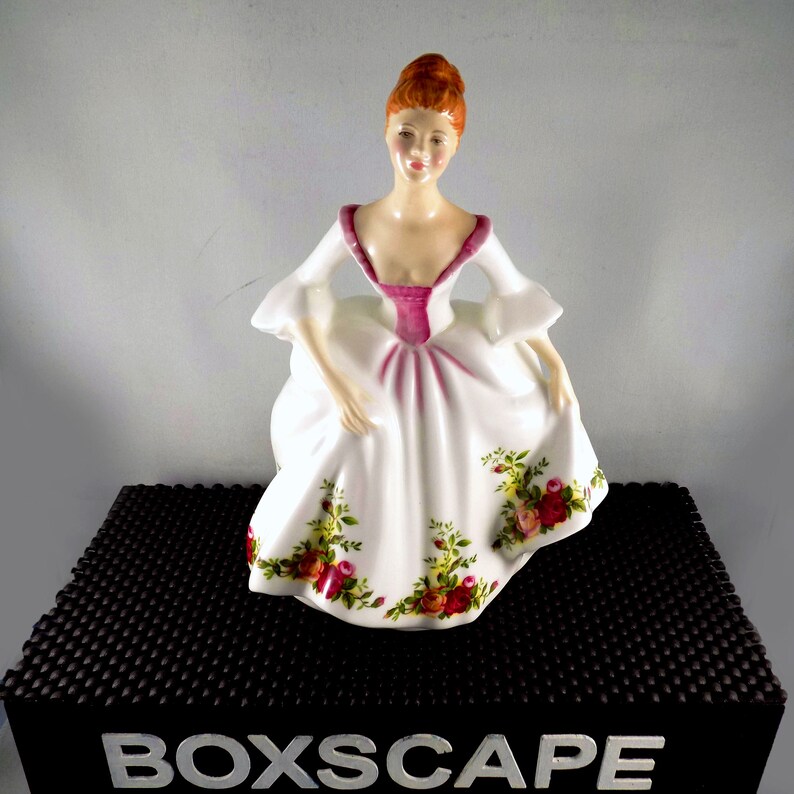 Vintage Royal Doulton Country Rose Figurine Bone China Etsy Canada