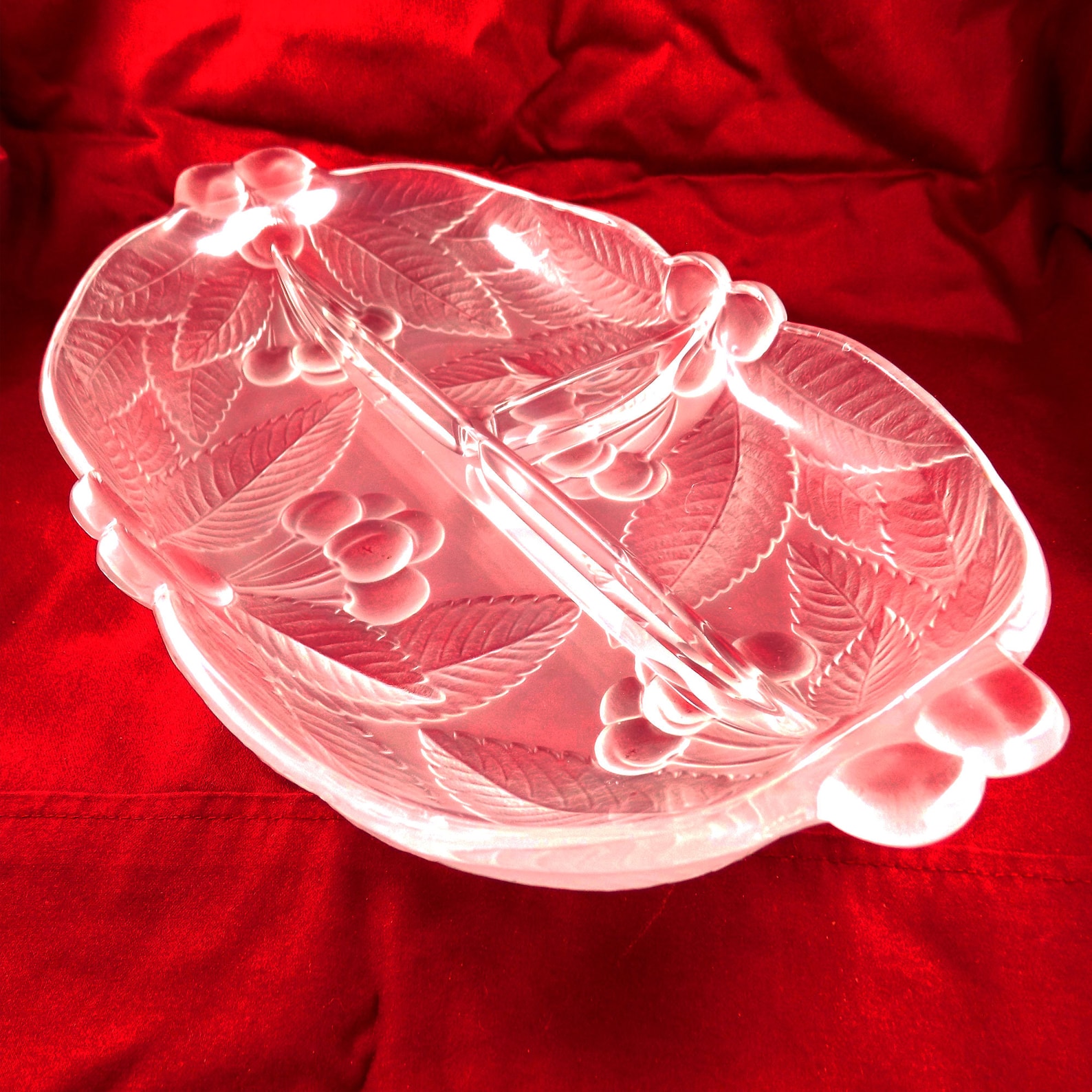 Mikasa Crystal Serving Platter Vintage Dinnerware Divided Etsy