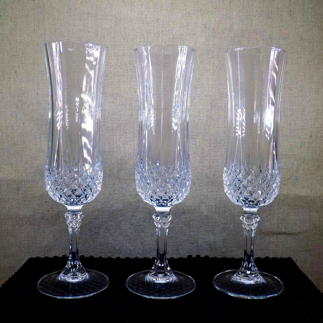 Vintage Cristal D'arques Glasses Crystal Wine Glasses Etsy Canada