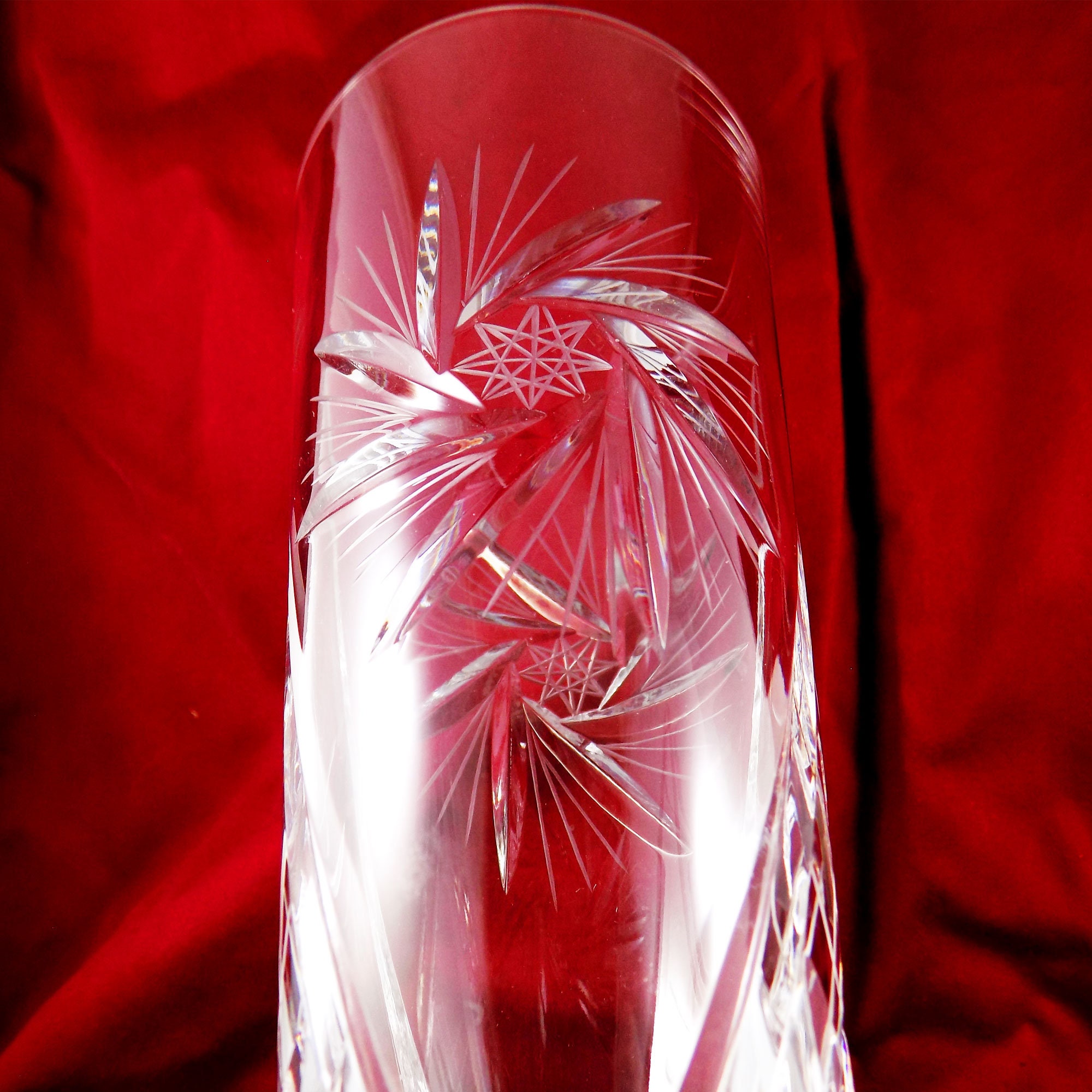 Vintage Pinwheel Crystal Champagne Glasses Champagne Flutes Etsy