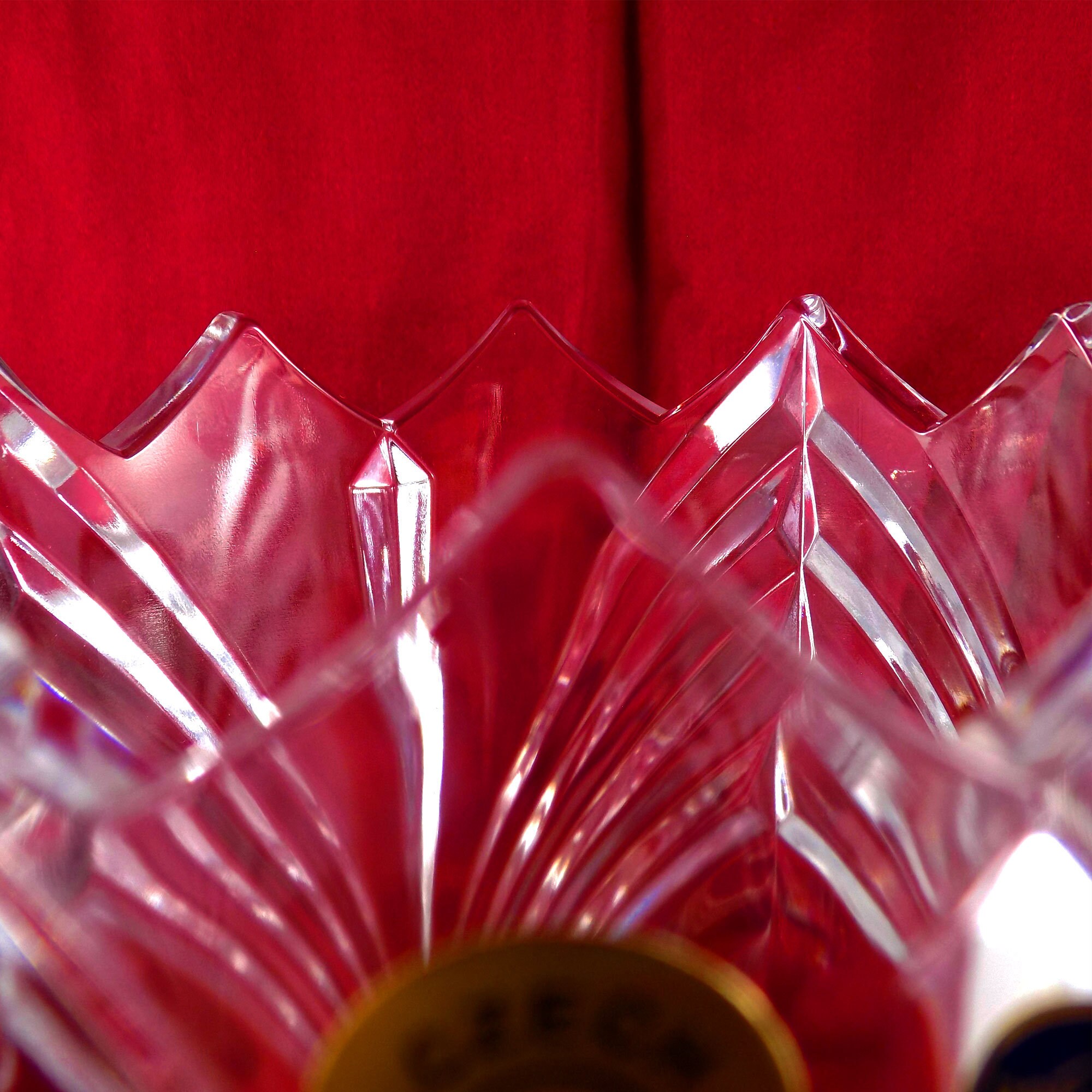 Vintage Bohemia Crystal Vase Czech Crystal Flower Vase Etsy