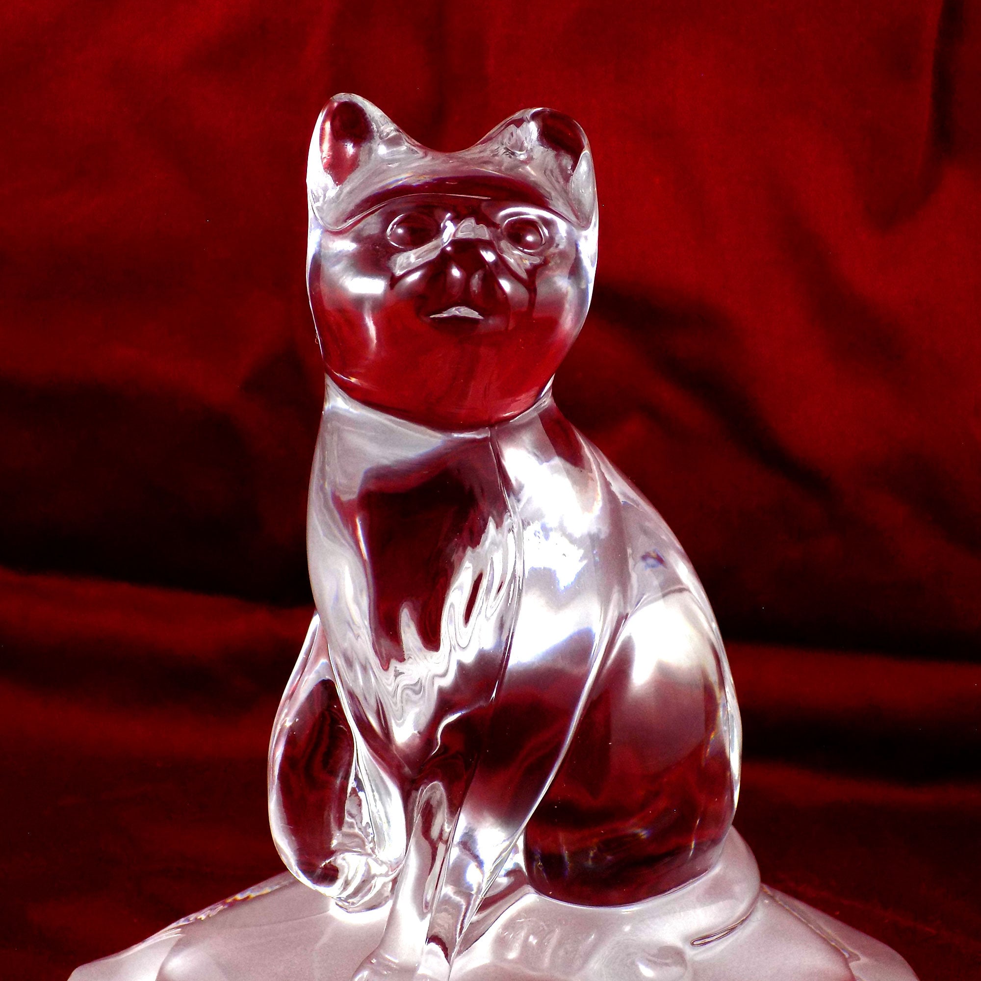 Glass Cat Figurine - Etsy Canada