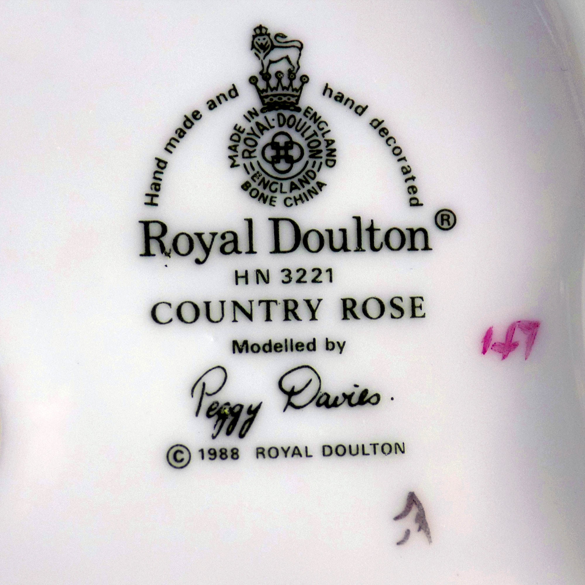 Vintage Royal Doulton Country Rose Figurine Bone China Etsy