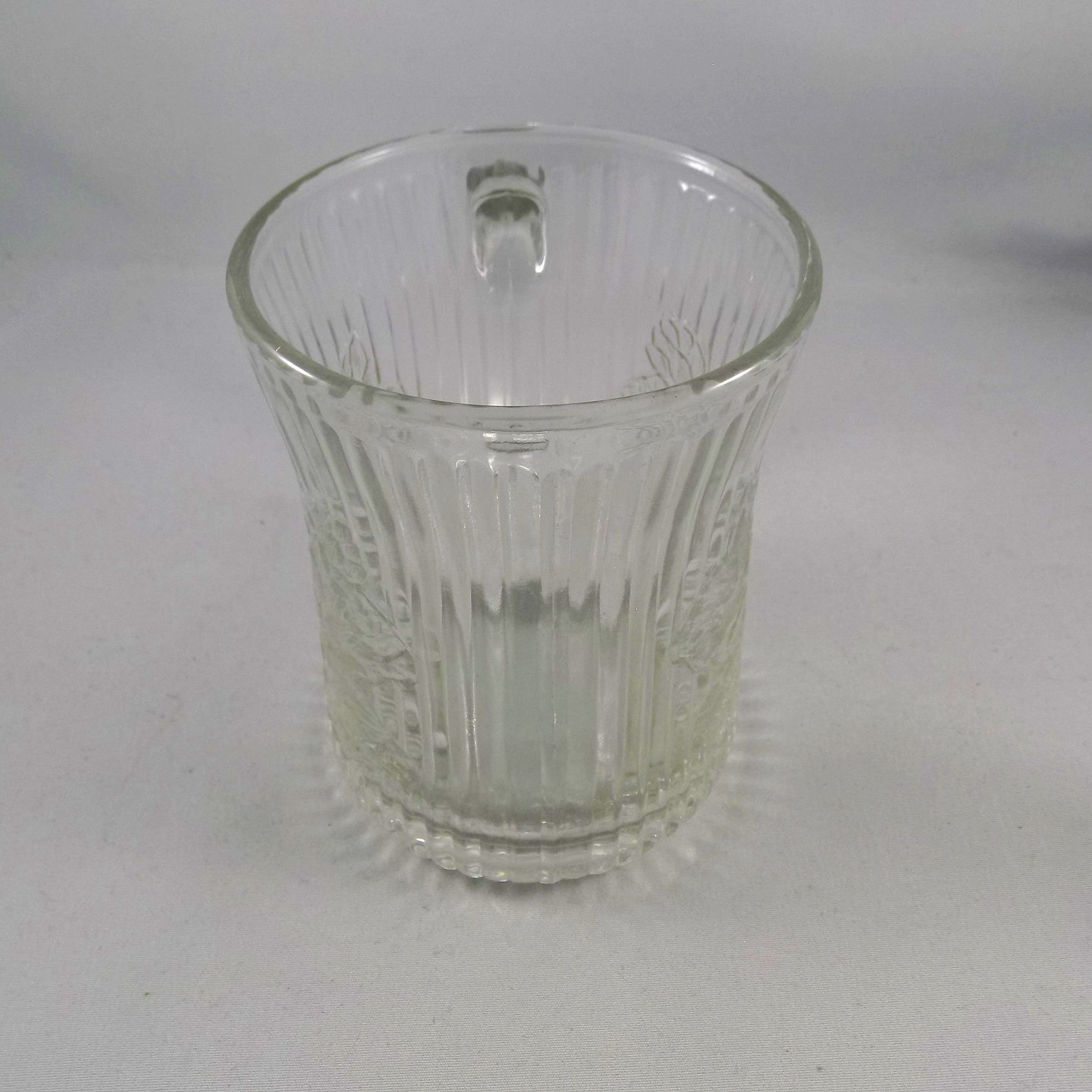 Vintage KIG Clear Glass Coffee Mugs Pressed Glass Mugs Tea Etsy UK