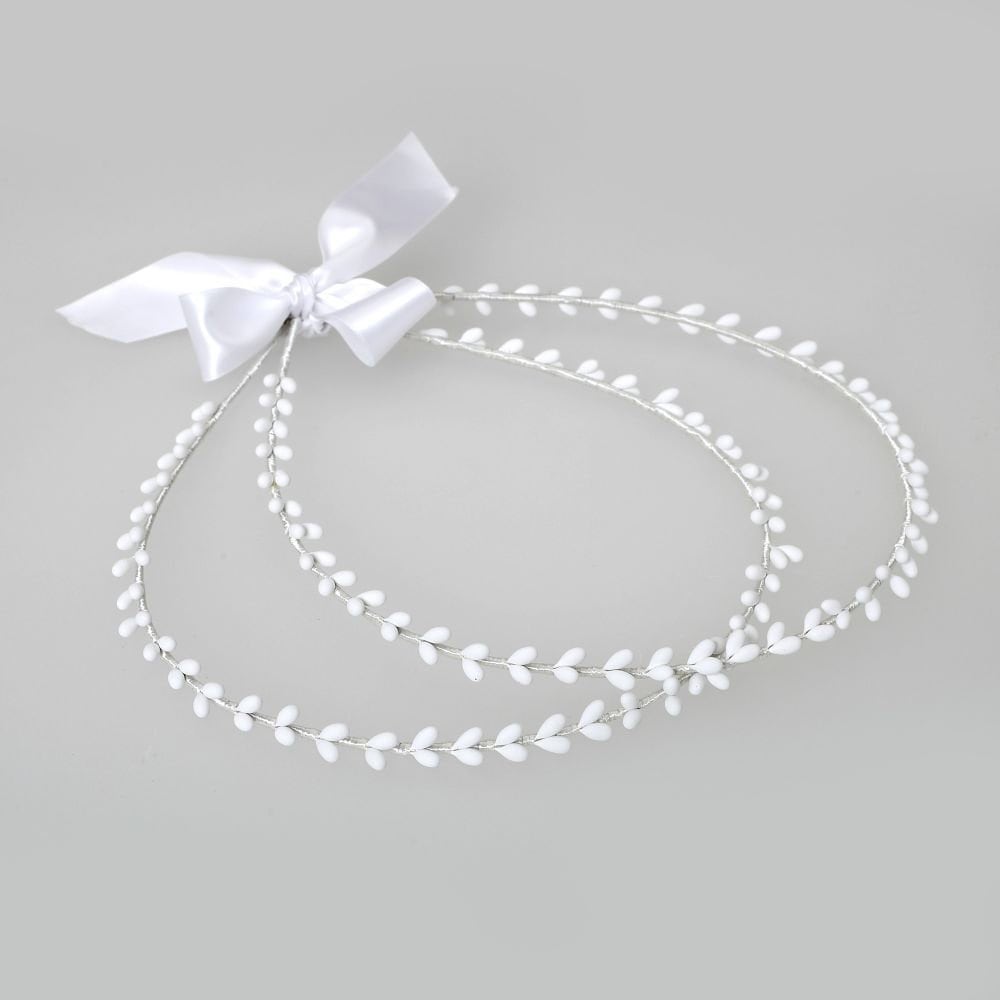 Couronnes de mariage en porcelaine blanche faites main