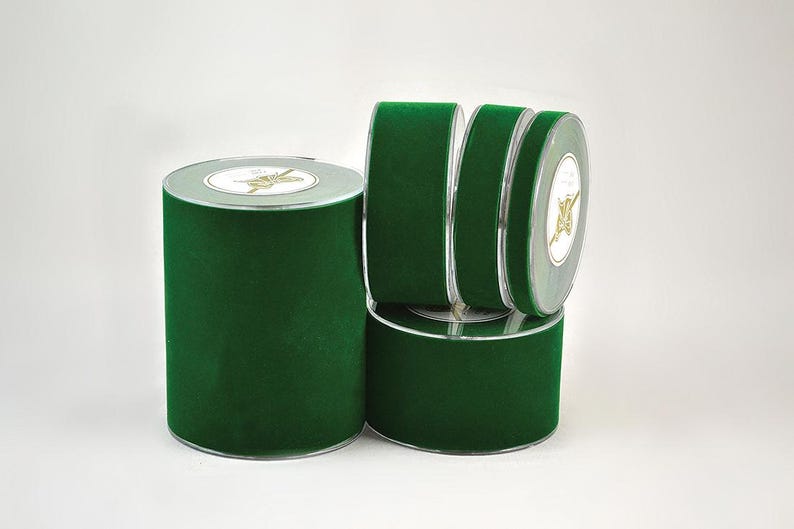 Velvet Christmas Ribbon, 4 Widths (1.5/2.3cm/4.3/6.7cm), Elegant Xmas ...