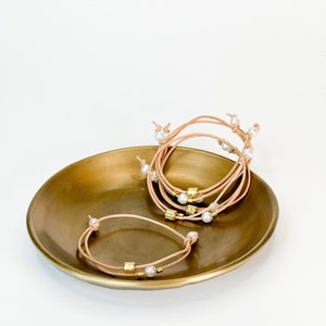 10 pcs Martyrika Bracelets for Girls with Leather Cord and Gold Plated Cross Element, Witness Bracelets, Baptism Favors