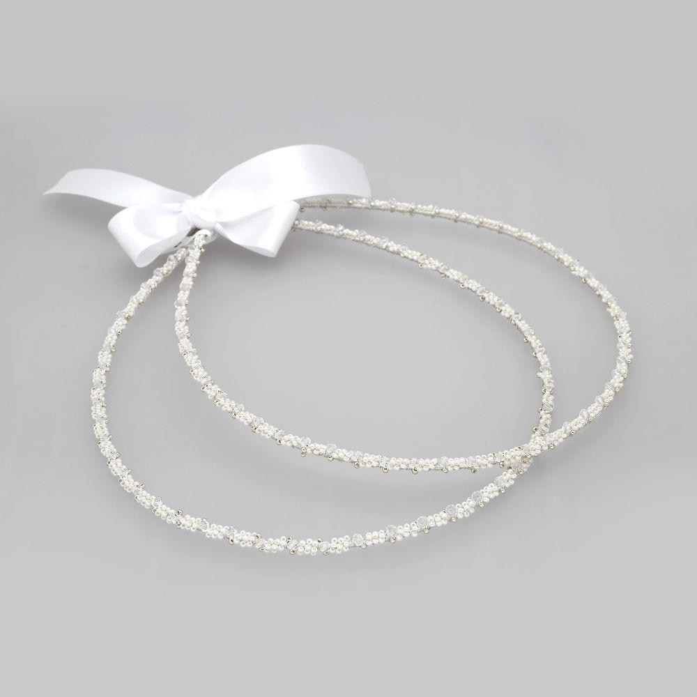 Couronnes de mariage Stefana en porcelaine et cristaux Swarovski