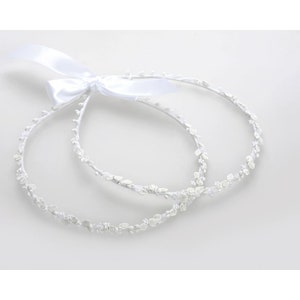 Handmade Porcelain Flower Stefana: Greek Orthodox Wedding Crowns
